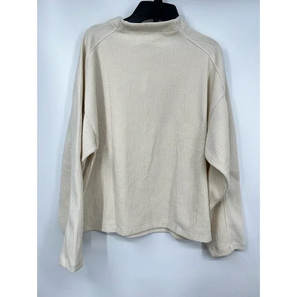 Madewell Striped Jacquard Funnelneck Top Size S - Picture 4 of 6